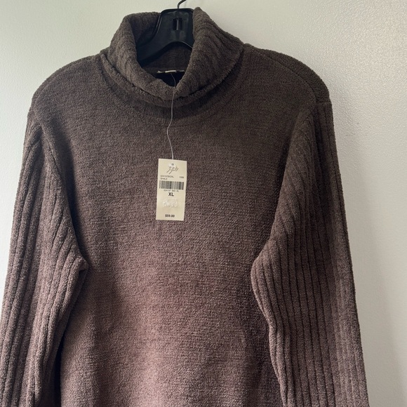 J. Jill Brown Ribbed Turtleneck Sweater - Picture 2 of 9